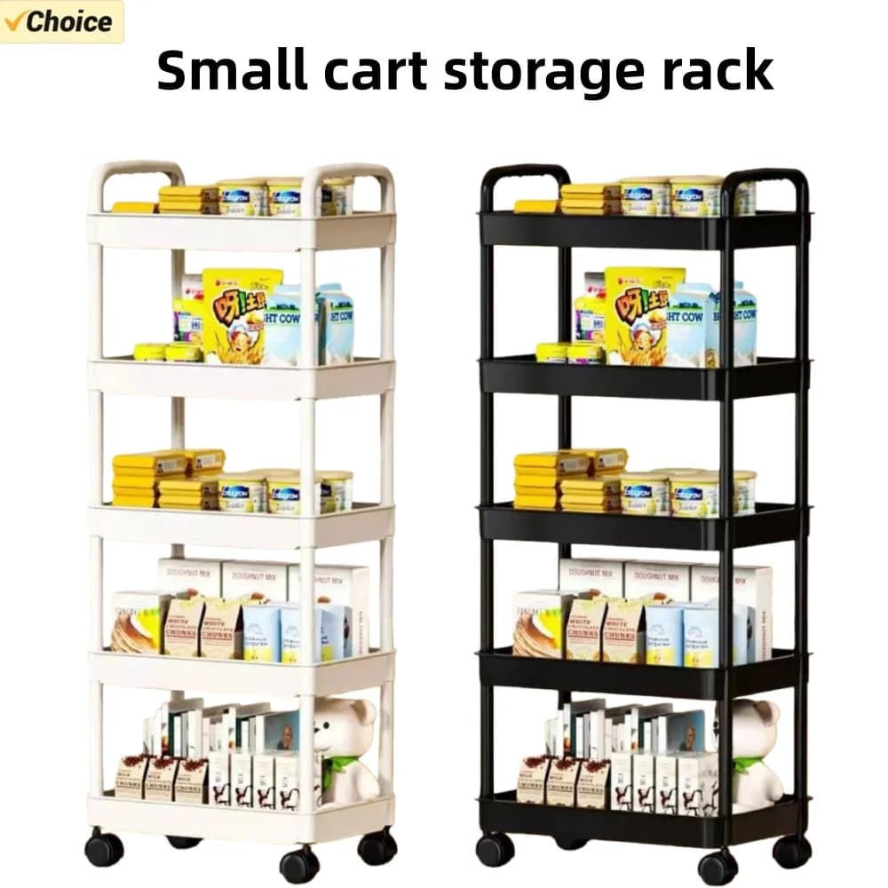 5 layers kitchen shelf, mobile shopping cart, multi-layered shelves, for library, snacks, fruit and vegetables