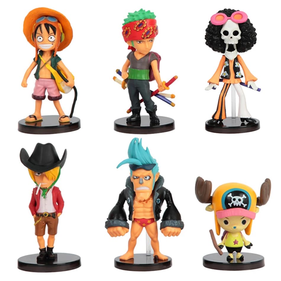 6 pz/set Anime One Piece Figure Action PVC Modello Rufy Nuova Azione Decorazioni Da Collezione Bambola Giocattoli Per Bambini Per Il Regalo di compleanno