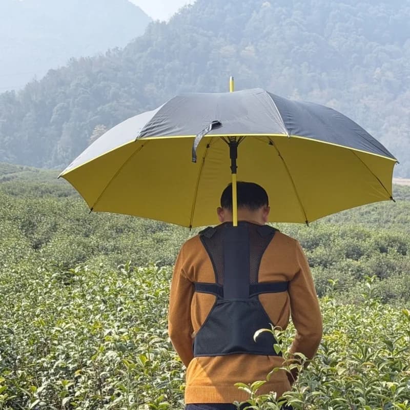 Hands‑Free Umbrella Holder Backpack Strap, Back‑Mount Umbrella Support Bracket, Adjustable Umbrella Back Harness for Outdoor