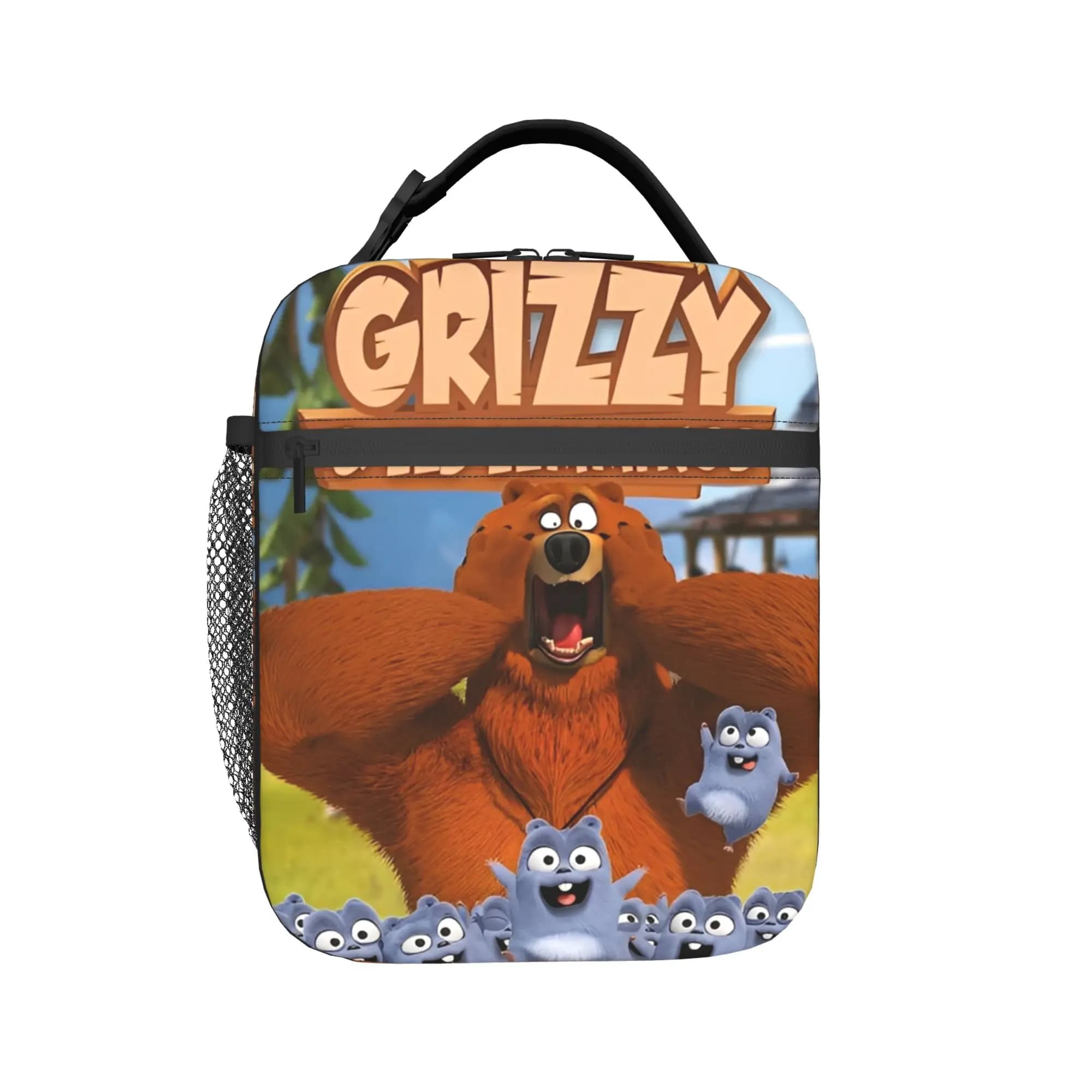Borsa termica per il pranzo Grizzy and The Lemmings per uomo e donna, borse per contenitori alimentari, scatole termiche portatili per il pranzo, per il lavoro