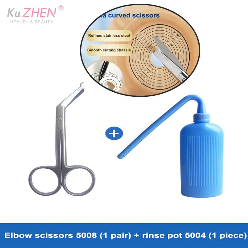 1Pc Borse per stomia Forbici Testa tonda Design curvo per prevenire la puntura della borsa Forbici mediche per il corpo Accessori per la cura dello stomia