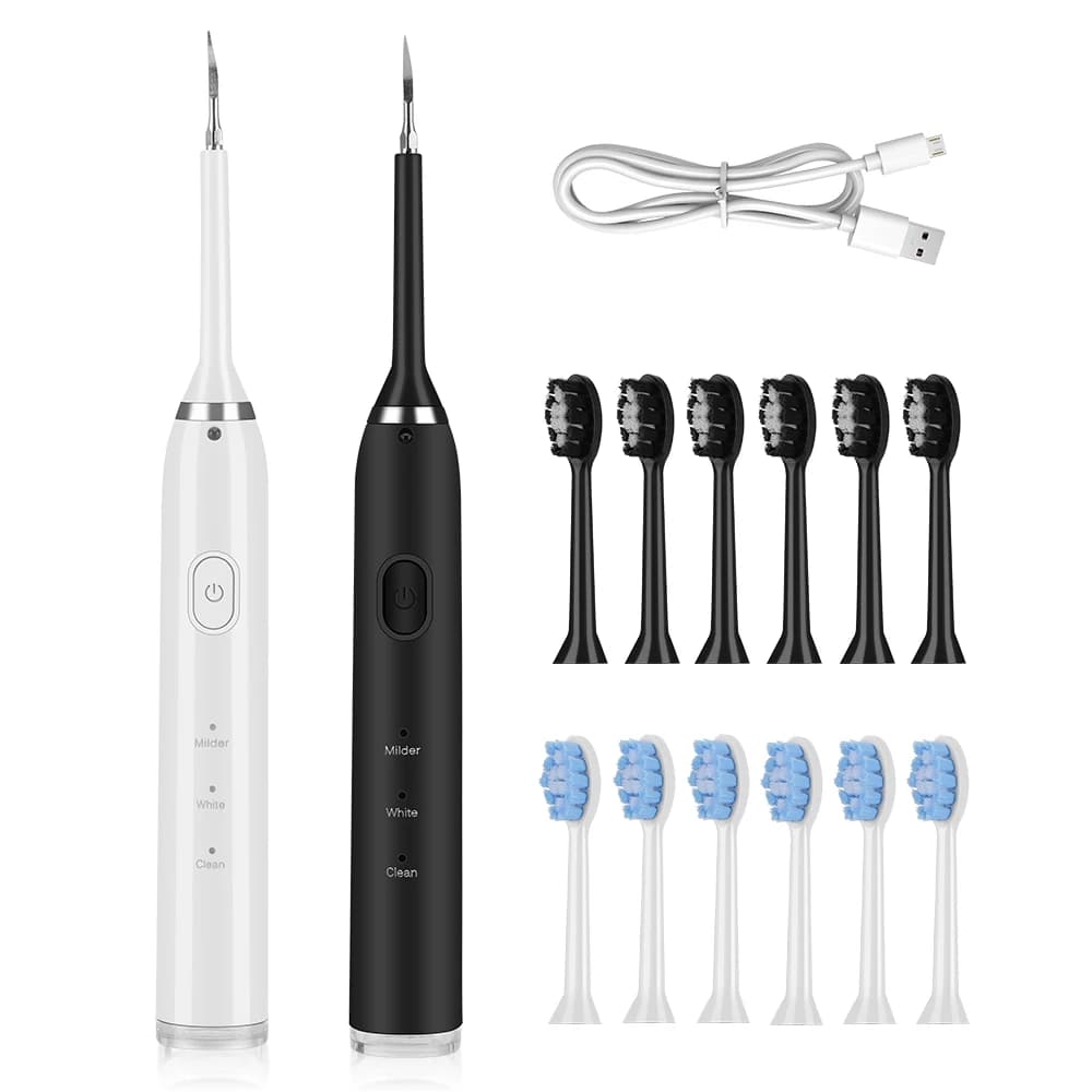 Electric Dental Scaler Detergent for teeth Removal of calculator stains with 6 replaceable heads Oral irrigador teeth whitening
