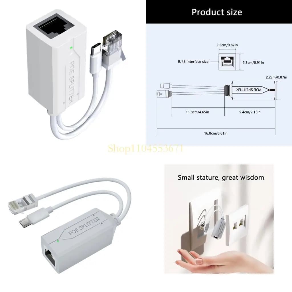 Best-seller IEEE802.3af/at Poe Splitter da 40 V a 5 V per il trasferimento dei dati delle telecamere sicurezza