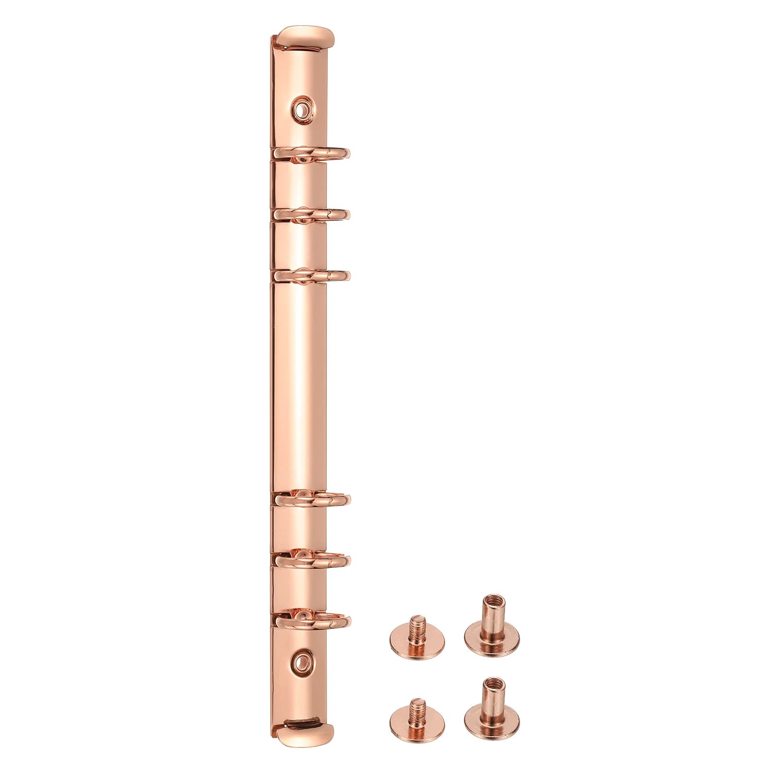 1/2/3Set A5 Meccanismi raccoglitori ad anelli a 6 fori Raccoglitore di ricambio Planner Accessori per notebook a fogli mobili in oro rosa