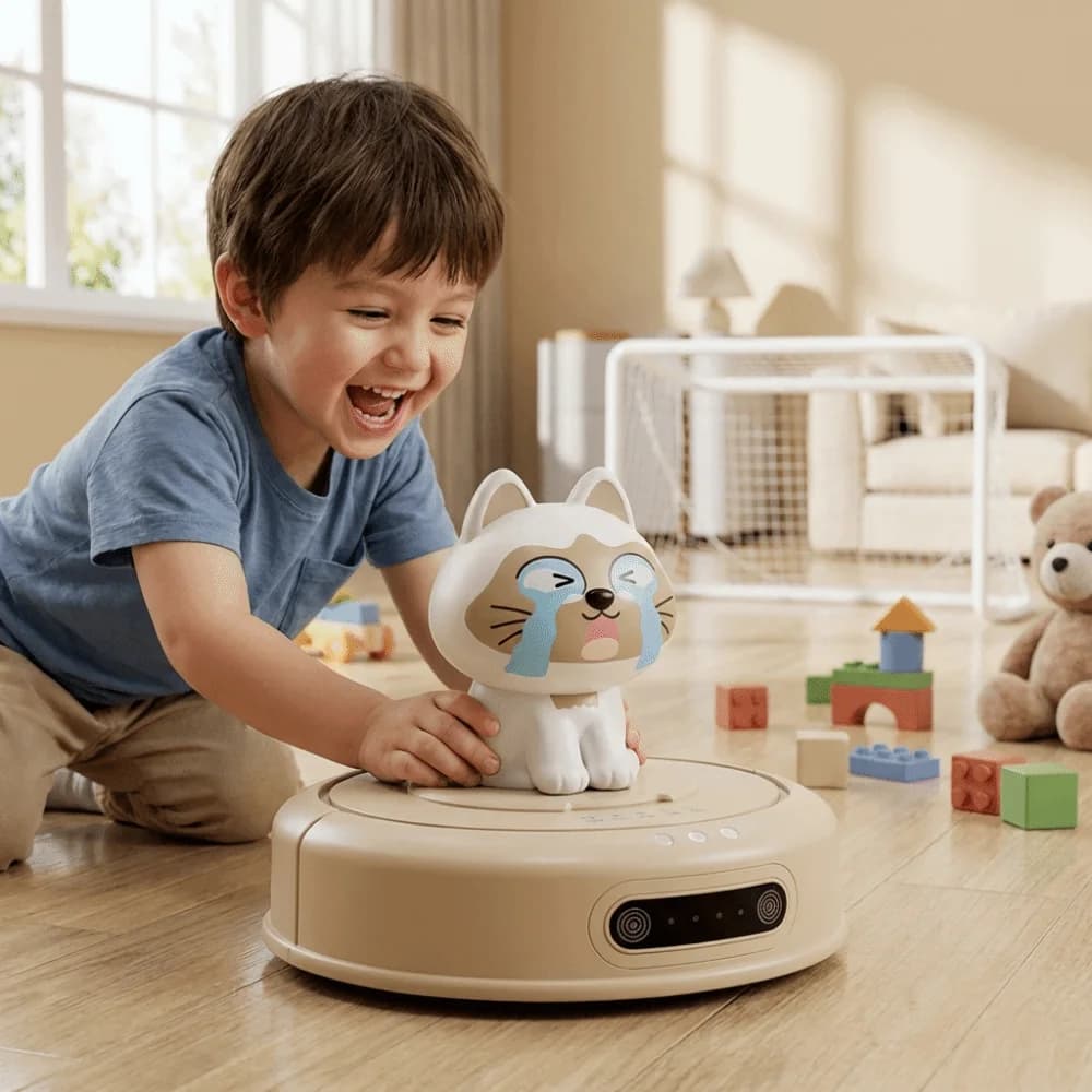 Two-Way Motion Cat-powered toy car Cartoon Design Preschool Toy Cartoon Back-and-Forth Toy Sweeping Machine Anti-wear protection