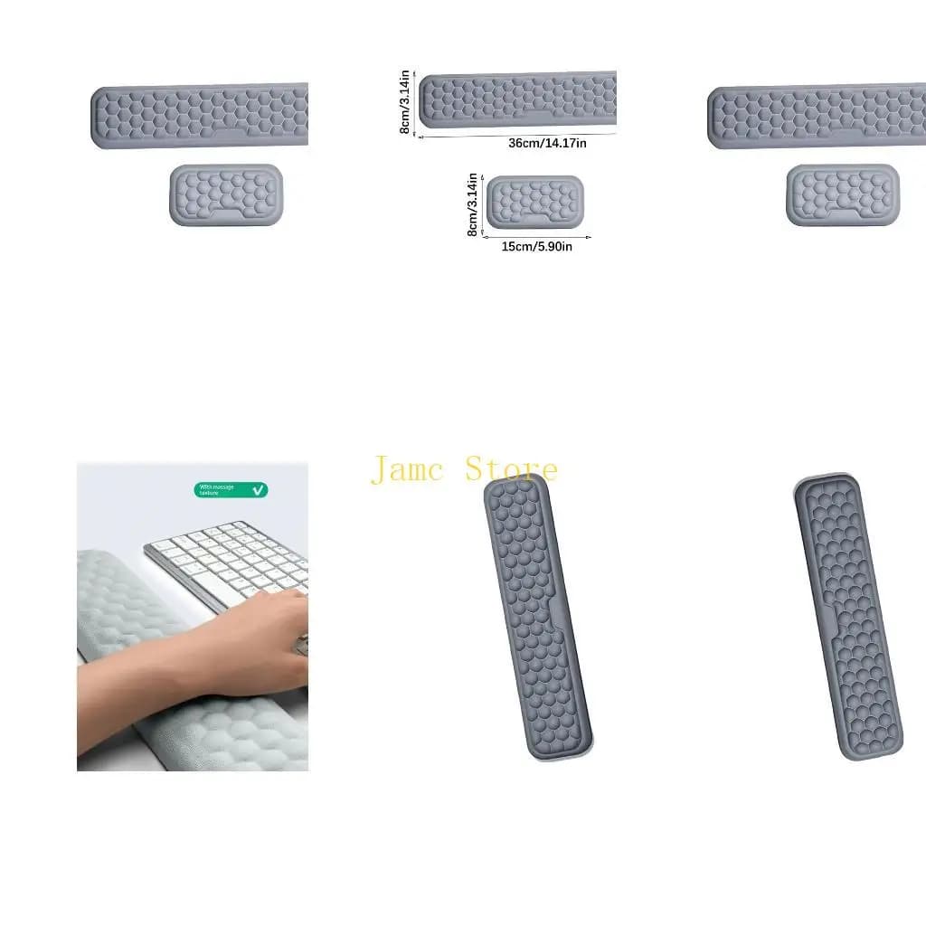 LX0B Tastiere ergonomiche Poggiapolsi Supporto per il polso del mouse Poggiamano compressivo Comodo braccialetto da polso in