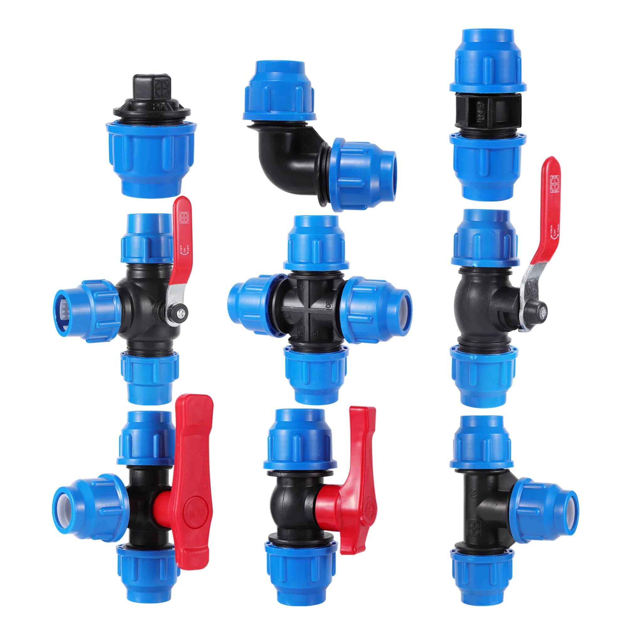1 Quick Connector Pvc/PE for Water Pipes, Divider Valve 20/25/32/40/50mm, Agricultural Irrigation Agreement