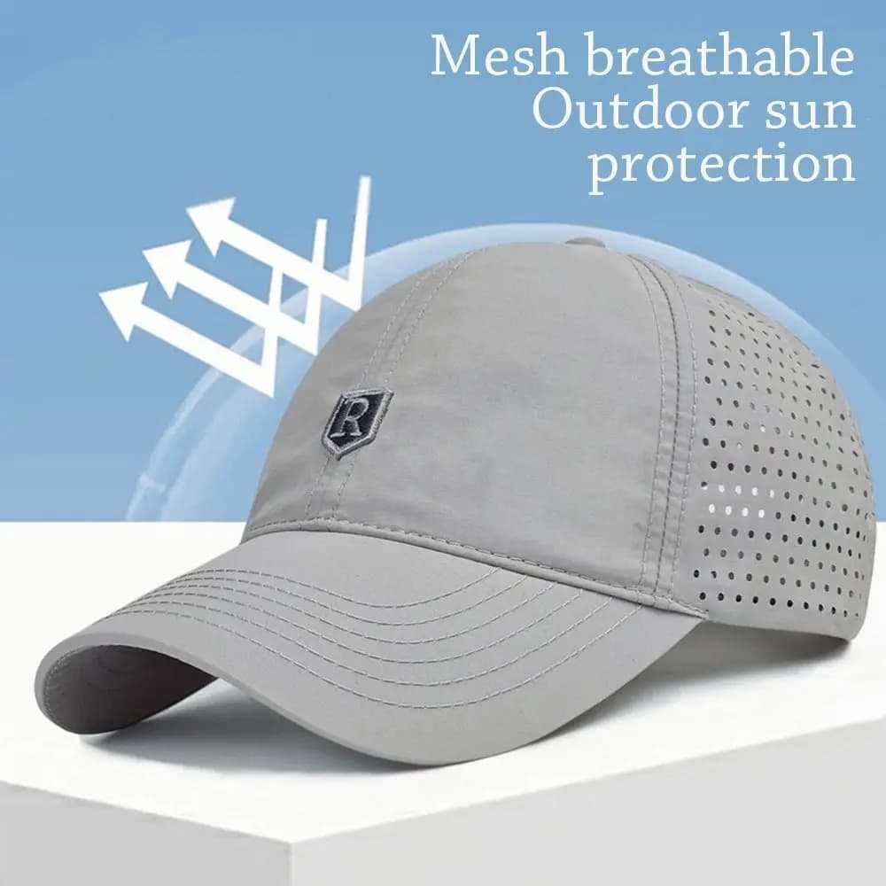 Outdoor Quick Dry Summer Baseball Cap Breathable UV Protection Sun Hats Large Size Adjustable Trucker Cap Men Women