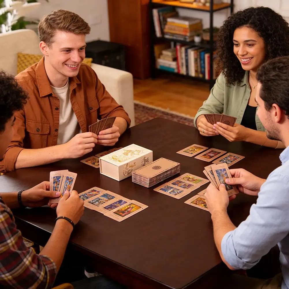 Carte dei Tarocchi in oro rosa, set completo di 78 carte, carte da gioco impermeabili in PET per principianti, divinazione, giochi di società, strumenti di intrattenimento
