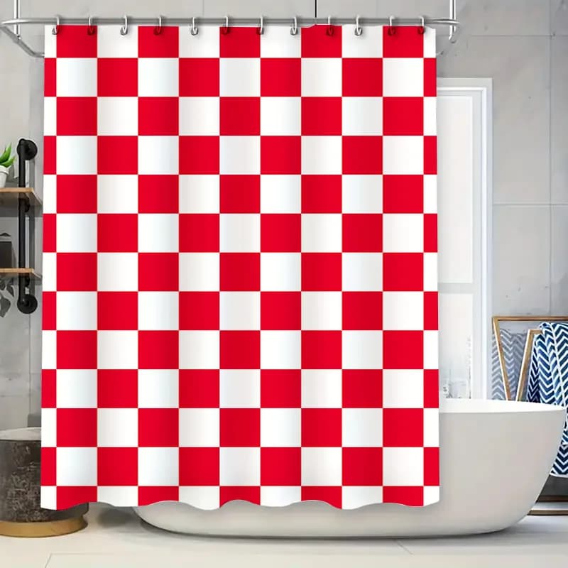 Tenda da doccia con stampa in scala di sirena viola di lusso, decorazione da bagno impermeabile, decorazione per la casa