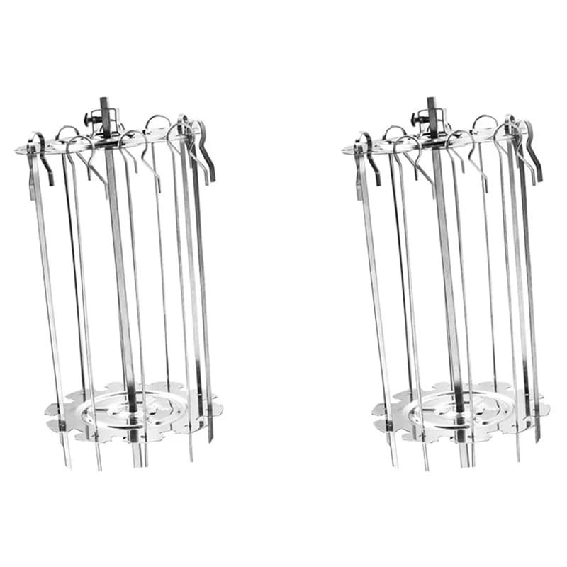 LJL-2X 304 spiedini per griglia rotante in acciaio inossidabile griglia per barbecue gabbia friggitrice ad aria spiedini di agnello griglia accessori per forno elettrico, 25Cm