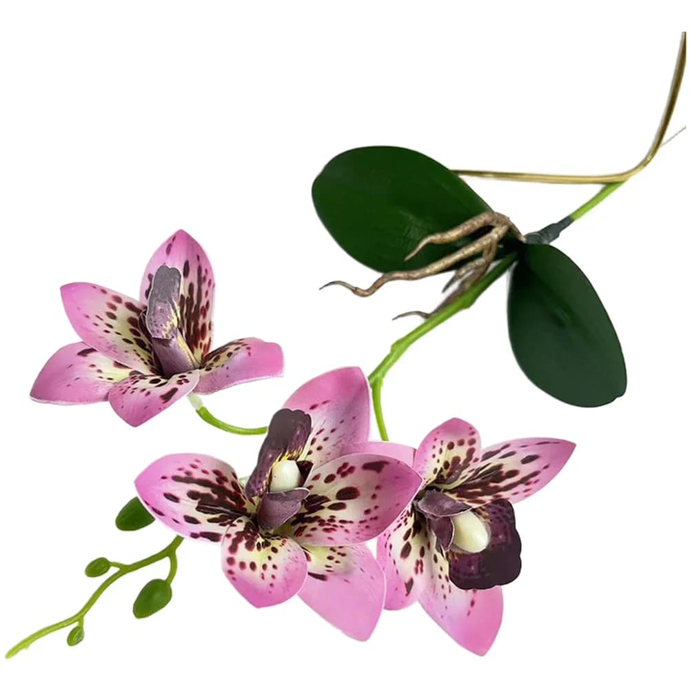 Realistic Cymbidium Orchid Artificial Flower Soft Silicone Fake Plant For Home Wedding Hotel Party Decor Floral Arrangement