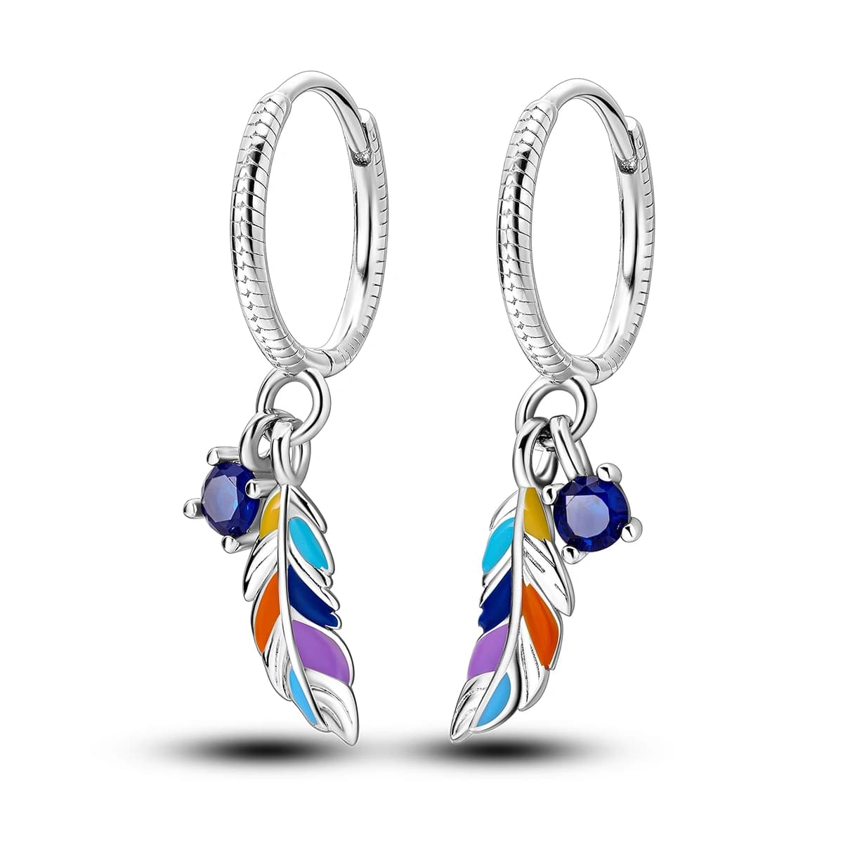 Pendant Earrings with Colorful Feather Style Bohemien 2026 Hot Sale for Women, Luxury Jewelry Make by You, Perfect Gifts for Party and Daily Festival