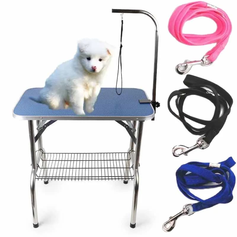 2 pezzi guinzaglio per cani in Nylon regolabile animali domestici Loop Loop Lock Clip corda durevole Grooming Table Sling gatti corde di ritenuta per scrivanie da bagno