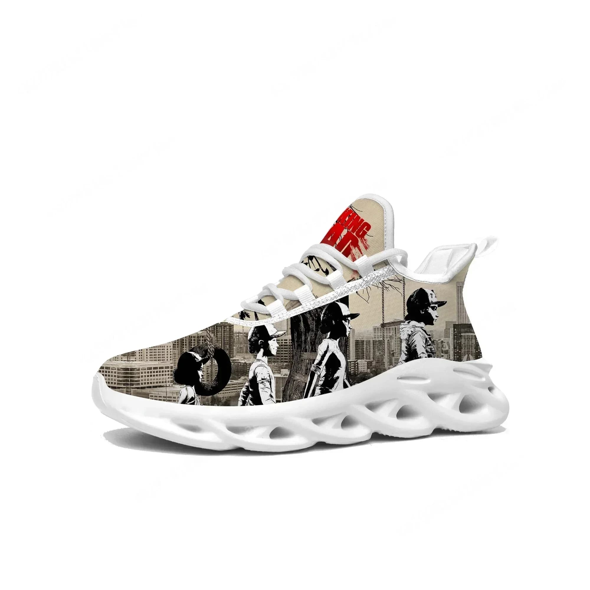 The Walking Dead Sneakers Cartoon Game Mens Womens Fashion Sports Running Shoes Custom Built Lace Up Shoes