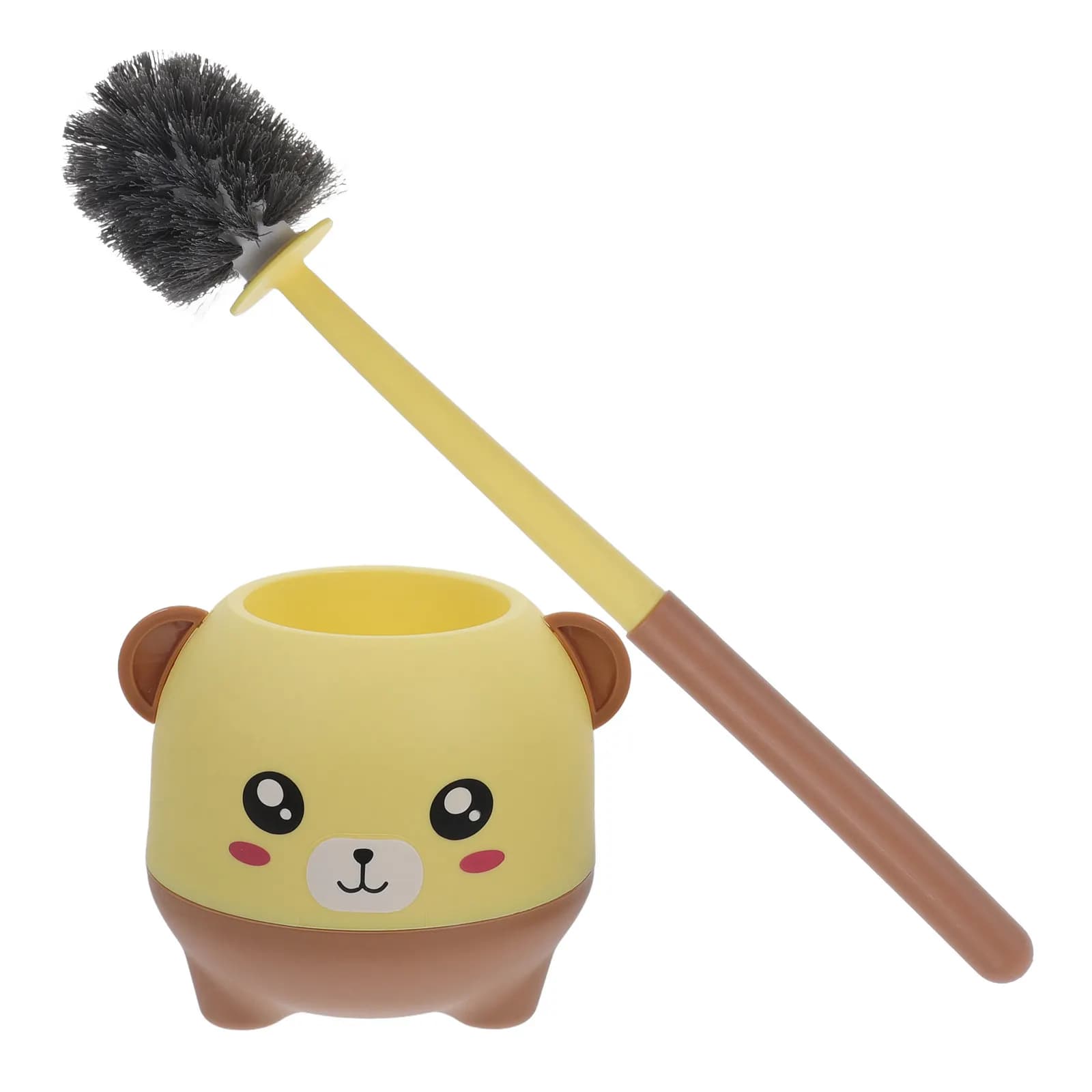 Toilet Cleaning Brush Cartoon Animal Design Hanging Toilet Brush Easy Install No Damage Wall Mount Dense Bristles Bathroom