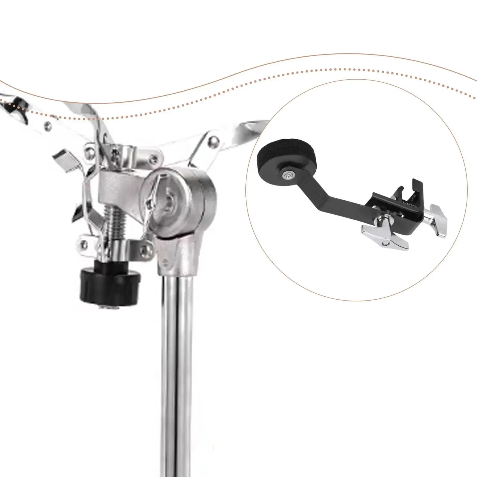 Pad Silenziatore per Batteria con Morsetto in Metallo Robusto per Insonorizzazione e Accessorio per Percussioni