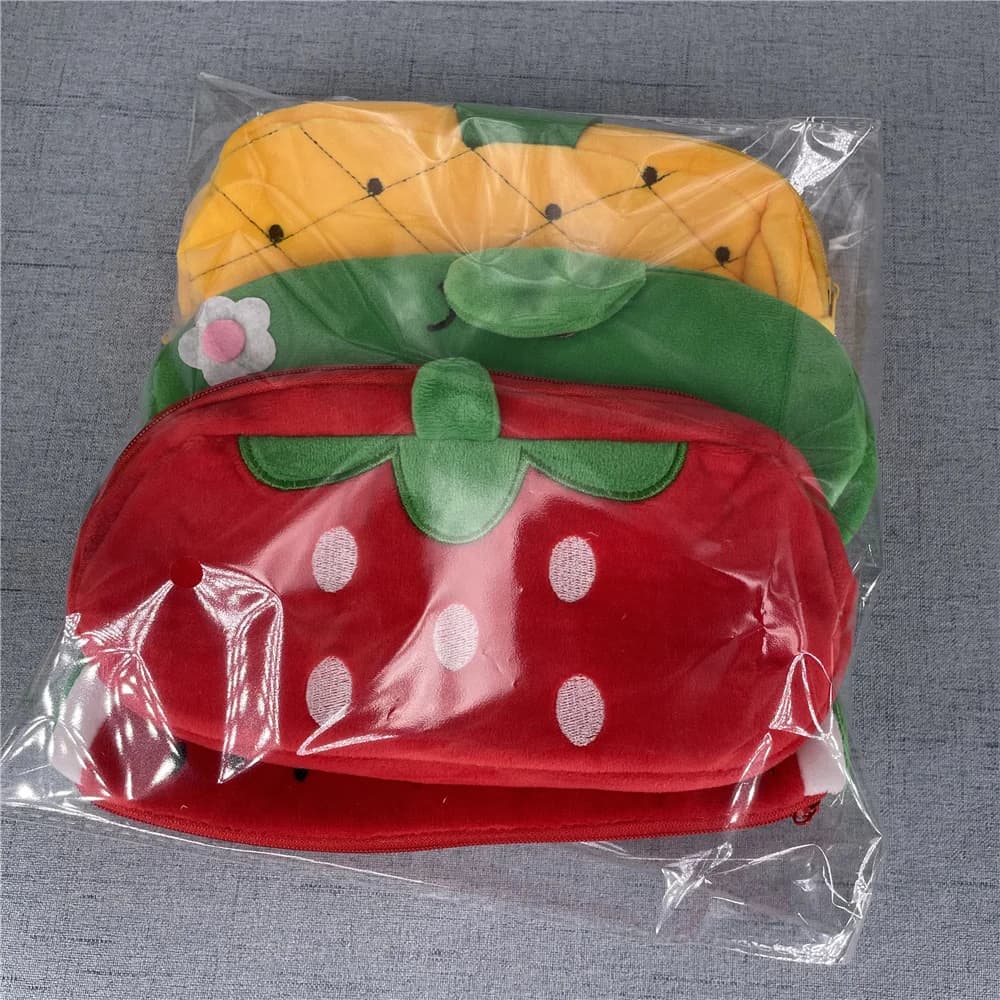 4PCS Fruit Designs 21CM Coin Bag , Coin Purse Wallet Pouch