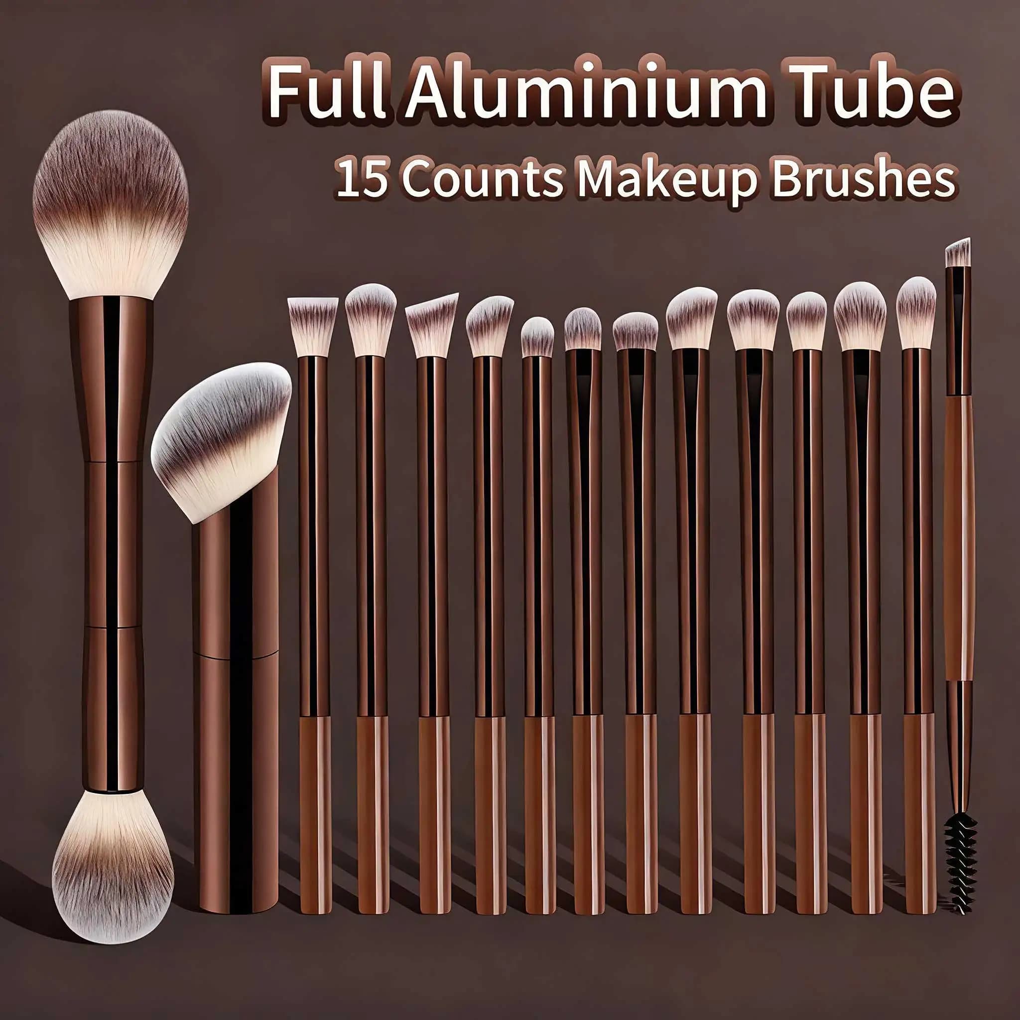 15 professional brushes for eyeliner makeup, for eyeliner shade, eyebrow concealer, foundation, makeup accessories, gift