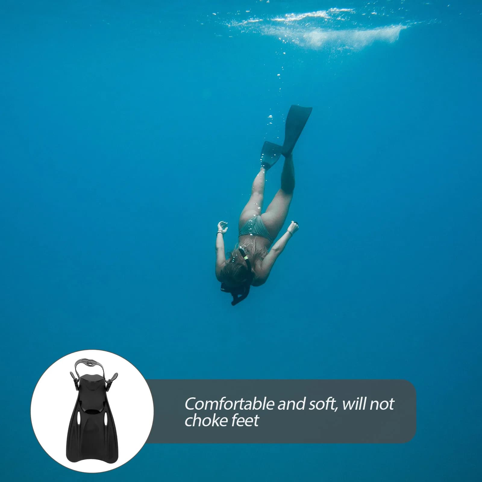 1 paio di pinne per immersione per lo snorkeling pinne per adulti donne uomini allenamento per il nuoto pinne galleggianti piede morbido in plastica