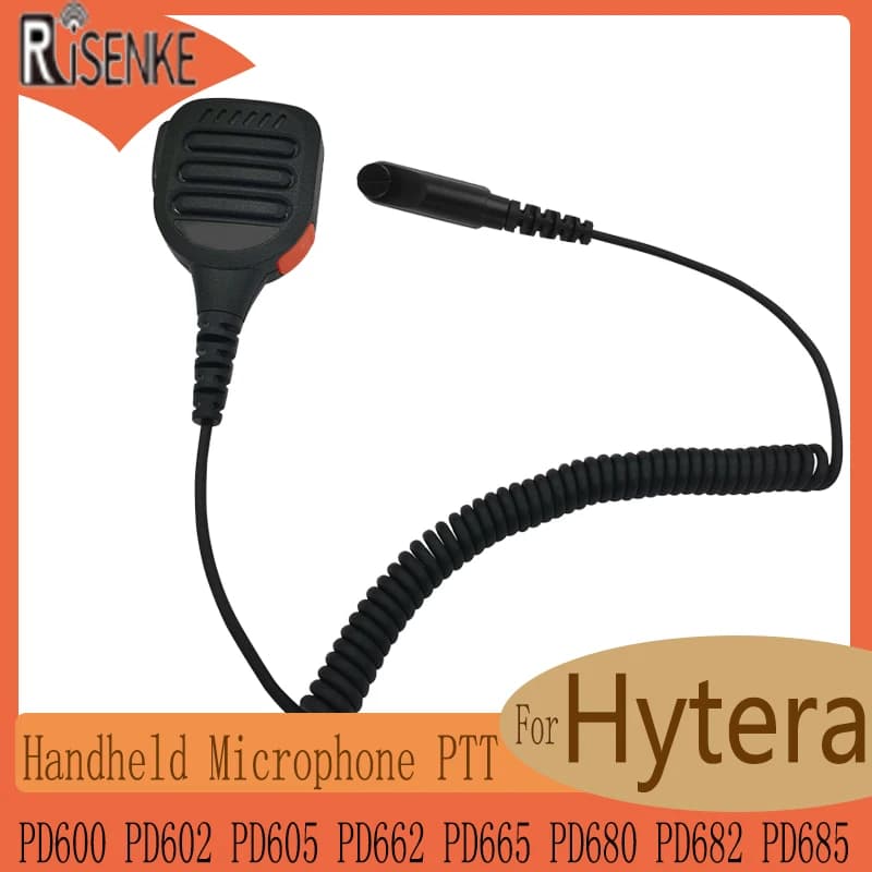 RISENKE X1p X1e microfono altoparlante per walkie talkie Hytera PD600, PD602, PD605, PD662, PD665, PD680, PD682, PD685, microfono portatile