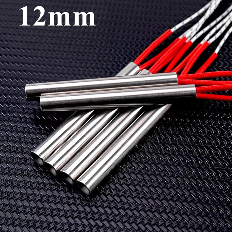 5 pieces 220 V 12 mm diameter. 12x60 10x20 12x100 12x120 12x150 12x150 12x200mm Stainless steel tubular heating element