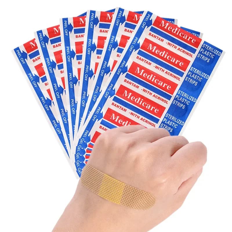 100 pz/lotto Tessuto Non tessuto Cerotto di Emergenza Bende di Primo Soccorso Strisce di Gesso Medicazione Della Ferita Patch Woundplast