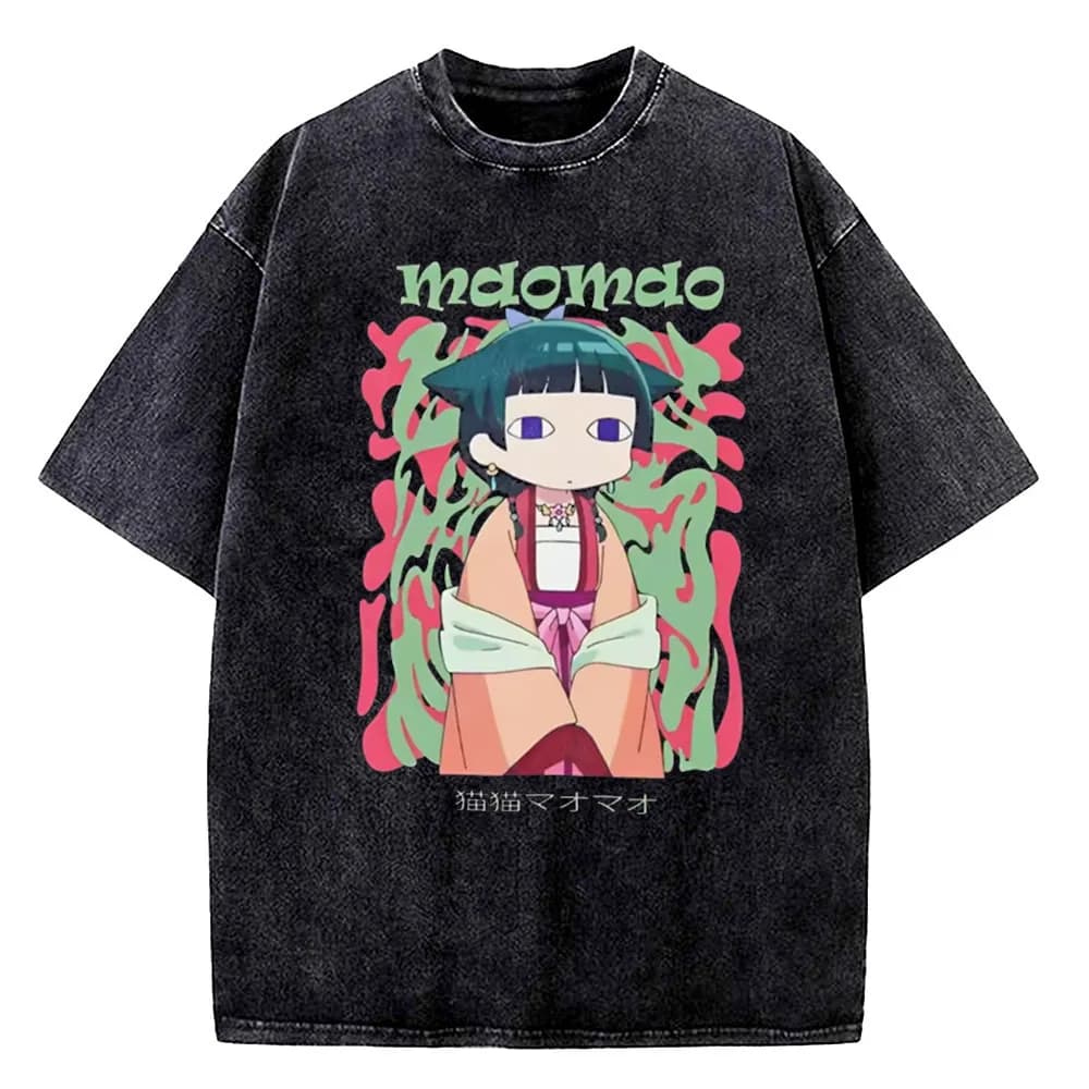 the Apothecary Diaries cotton Vintage Washed t shirt teen Pastel Pop Culture Comfortable Grunge korean clothes 2000s Y2k Punk