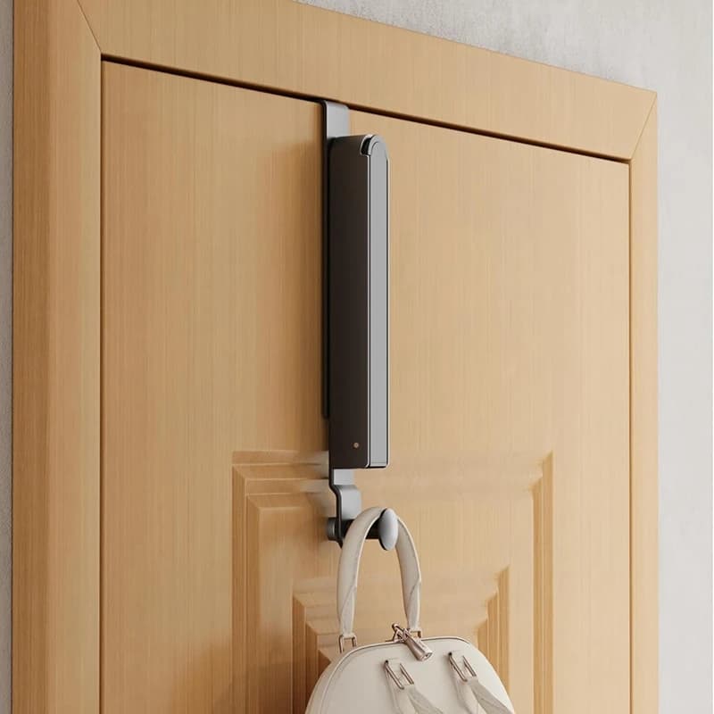 Foldable clothes rack, Aluminum alloy hanger with Retractable rod, Bathroom hanger