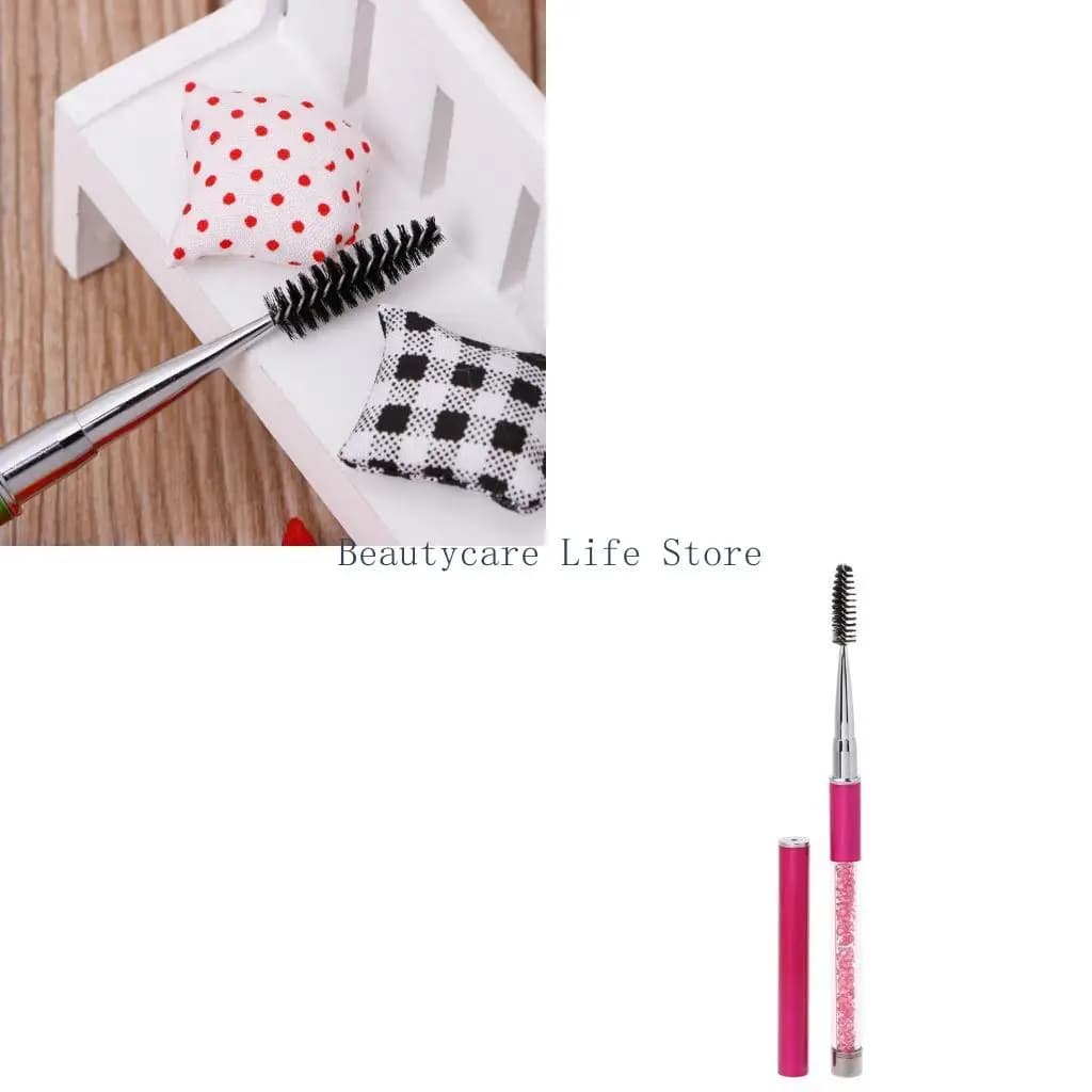 652C Manico acrilico Trucco Ciglia Mascara Pennello Bacchette a spirale Applicat