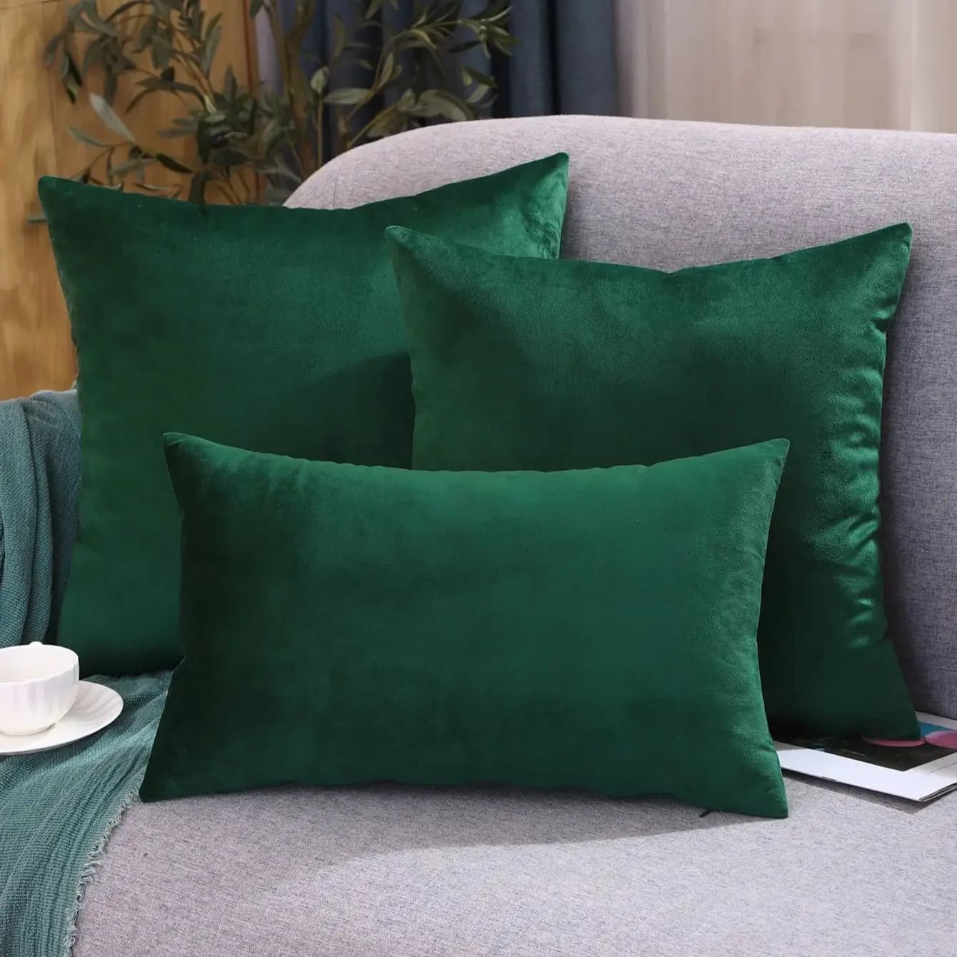1 Pz Pillow sheet 30x50 cm 45x45 cm 50x50 cm 55x55 cm 60x60 cm Loyalty for sofa cushions Soft velvet solid cushion cover