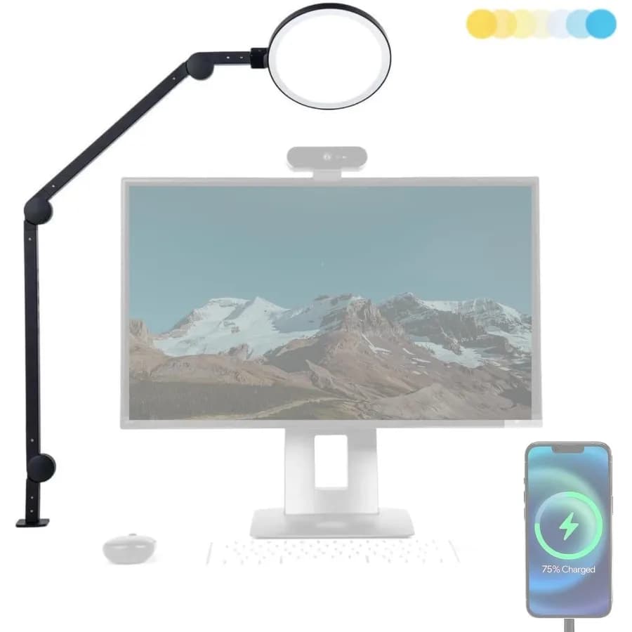 Lampada da scrivania a LED bicolore Edge Light 2.0 - nera