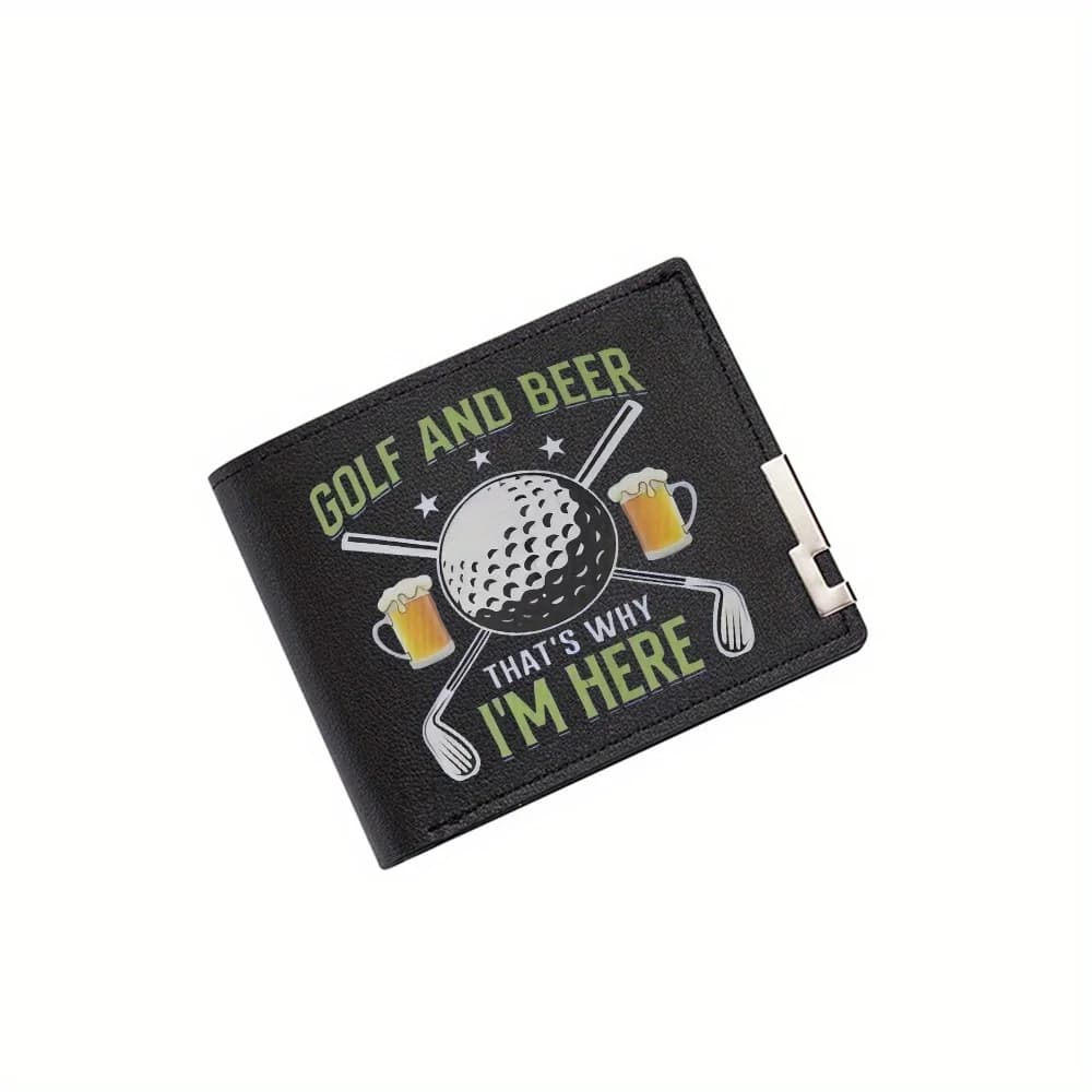 Golf birra club palla stella bevande Portafoglio da uomo Stampa Design Semplice Moderno Elegante Affari Padre Fidanzato Amante di Natale