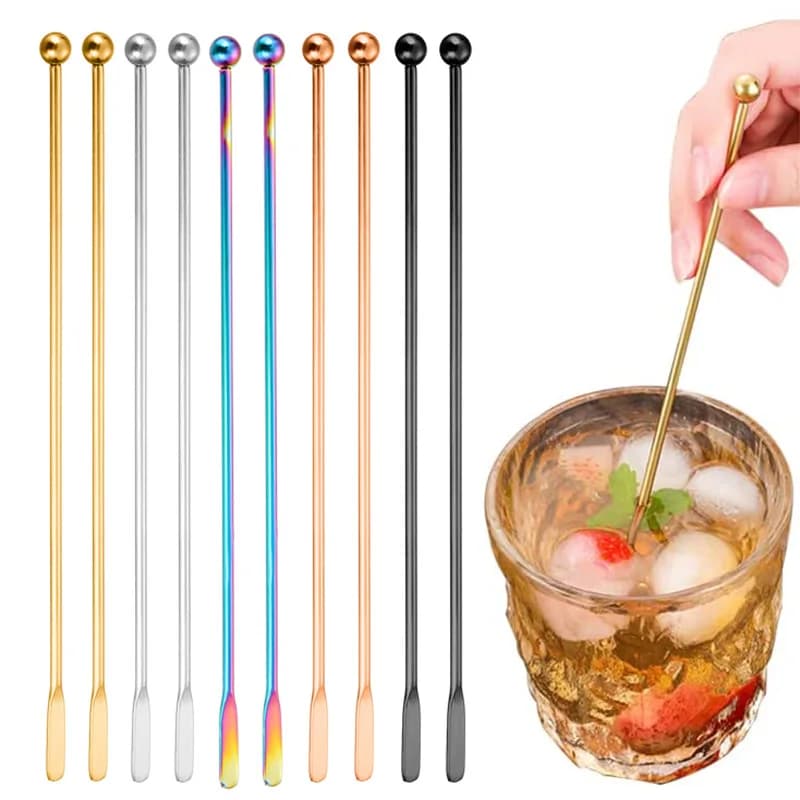 304 Stainless Steel Coffee Stir Stick Bar Juice Rio Cocktail Drink Creative Mixer Stick Champagne Swizzle Sticks