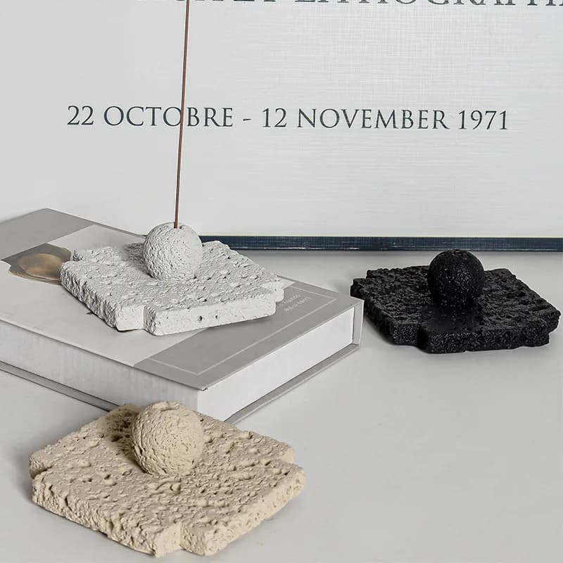 Porta incenso meteorite Mini porta meditazione Zen per trucioli di legno bastoncini supporto per aromaterapia bruciatore di incenso decorazioni per la casa regalo