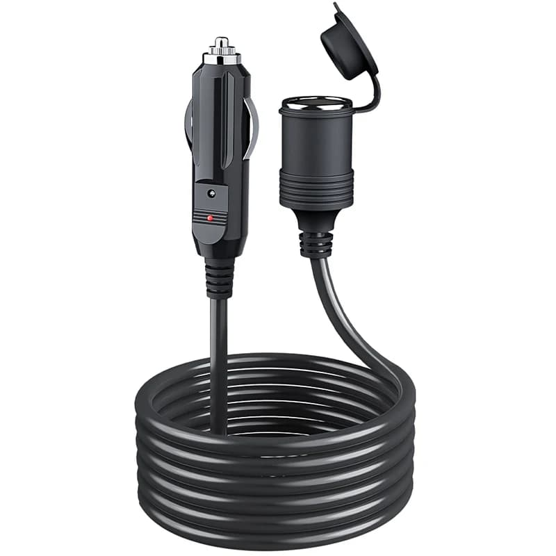 Cavo di prolunga per auto 3-5m, cavo da presa maschio a presa femmina per auto, adattatore di alimentazione resistente con fusibile LED da 15A