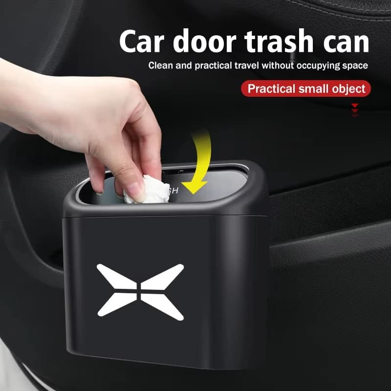 Car Trash Can With Lid Door Backseat Umbrella Storage Bucket Fit Xpeng P5 P7 P7i P7+ G3 G3i G6 G7 G9 X9 MONA M03