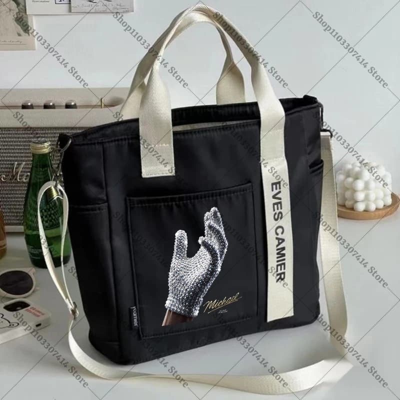 Women Fashion Tote Bag Accessories King of Pop MJ Casual Handbags for Women Michael Jackson Creative Storage Pouch Fan Gift 2026