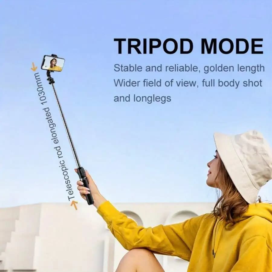 Extendable Selfie Stick Tripod With Wireless Remote 360° Rotation For Smartphone Vlogging Travel