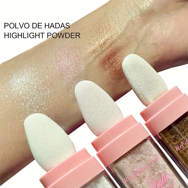 Polvere Illuminante Glitterata Fairy Shimmer - Bacchetta Magica per Trucco Viso e Corpo, Polvere Scintillante per Spose sul Palco del Matrimonio