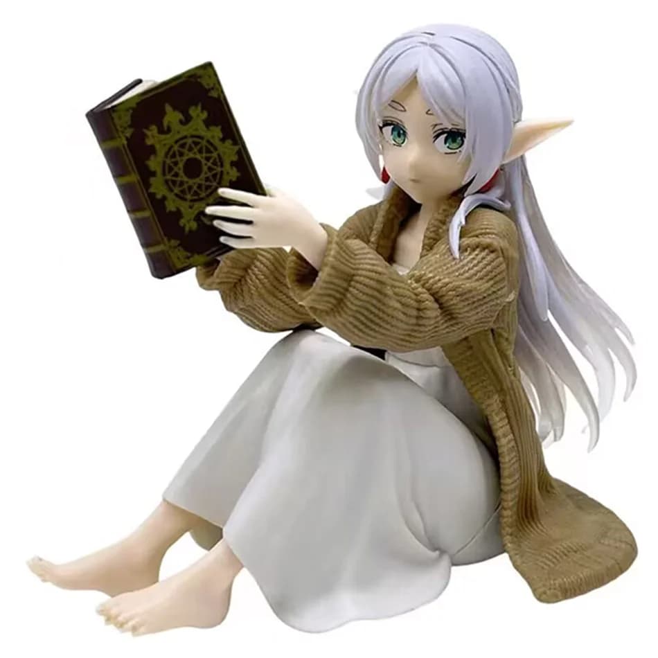 Frieren Beyond Journey's End Frieren Anime Figura Desktop Carino senza abito da notte Frieren Action Figure Figurine Modello bambola giocattolo