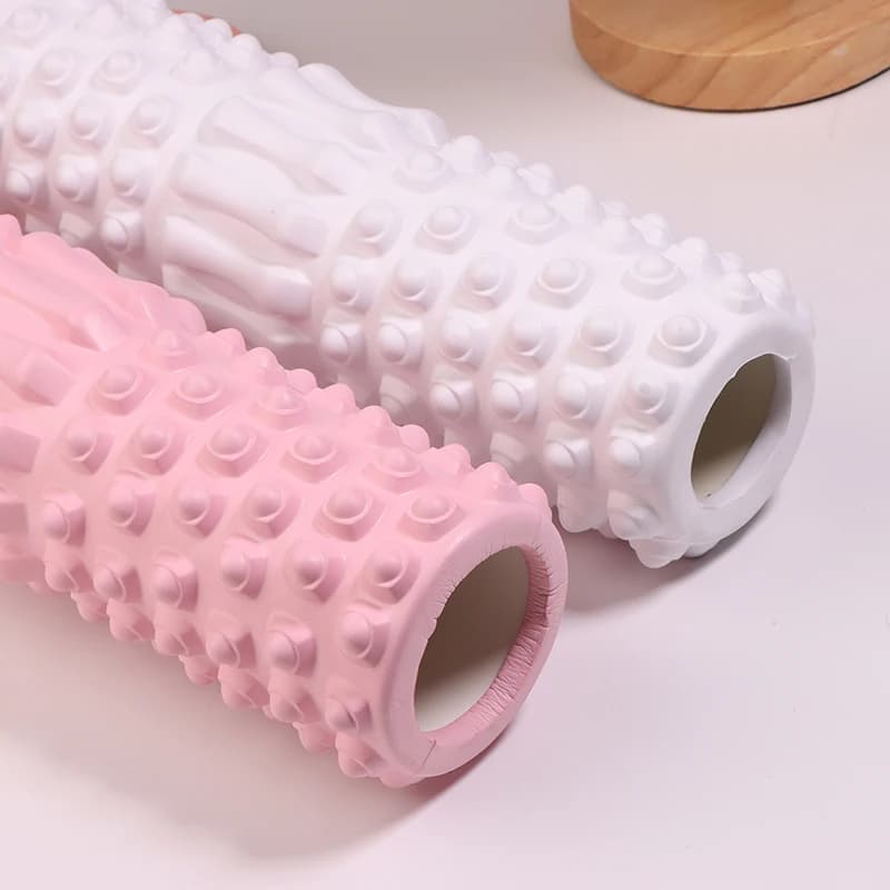 Gym fitness equipment with yoga column with 30 cm foam axle massage roller for muscle physiotherapy and sports rehabilitation roller