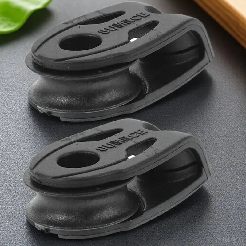 2 Pezzi Puleggia Singola in Nylon con Cuscinetto per Kayak, Sistema di Sollevamento per Garage, Carrello a Fune per Barche a Vela, Kit Nautico