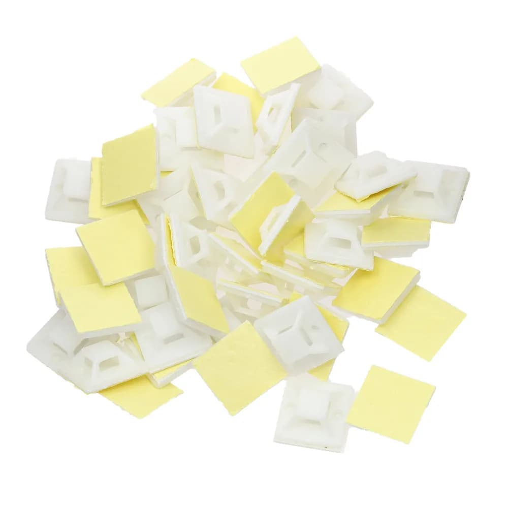 Fascetta con cerniera bianca cavo per auto cavo rimovibile autoadesivo supporto da parete Clip/morsetto 20x20 25x25 30x30 40x40mm