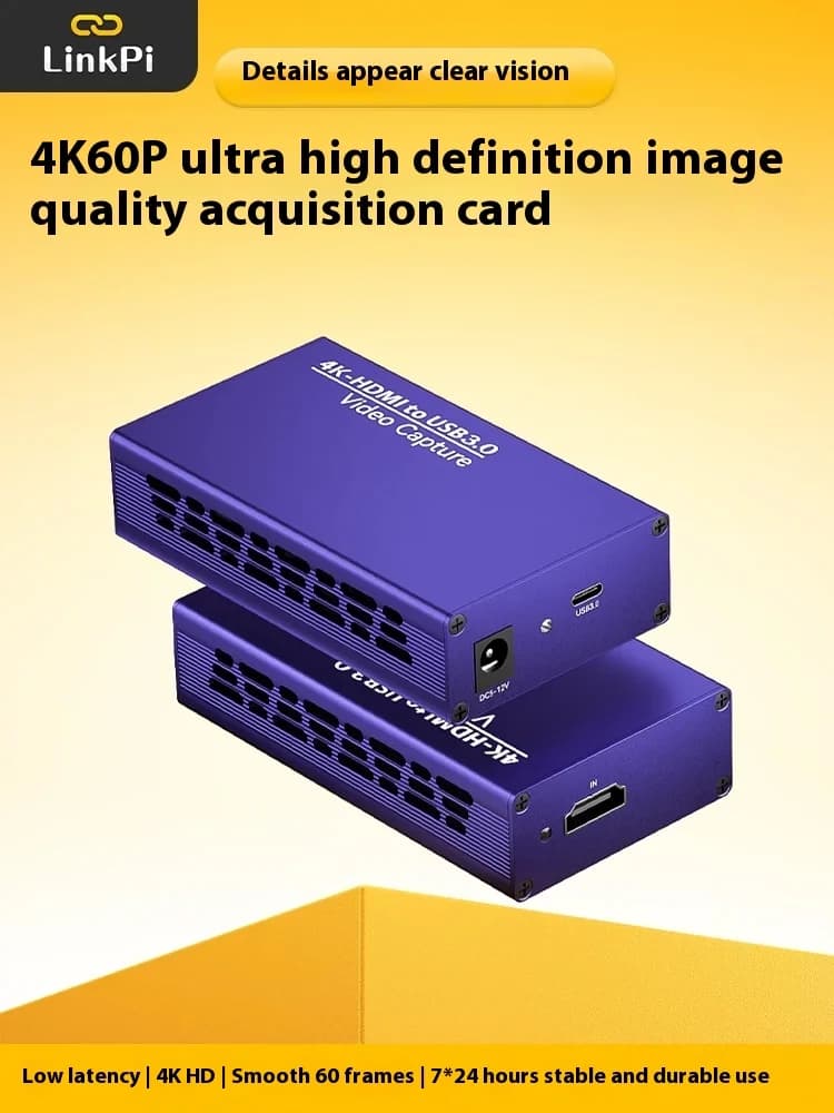 Scheda di acquisizione video 4kp60 con codifica 264 e 265, dedicata alla streaming live, fotocamera da HDMI a USB, console di gioco PS5