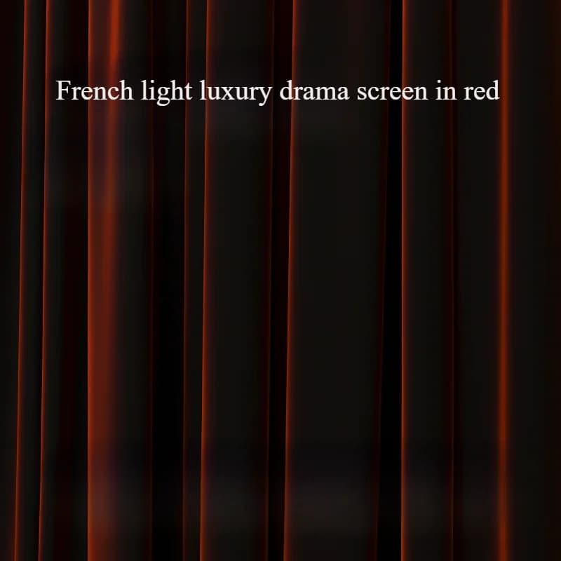 High end French retro drama screen red curtain light luxury velvet blackout 2024 popular bedroom living decoration warm curtains