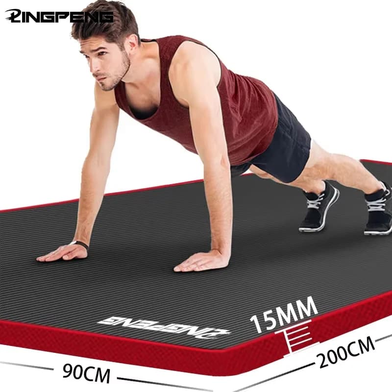 NBR 15 mm anti-slip style yoga mat for beginners, home yoga mat for sports, dance, fitness mat equipment