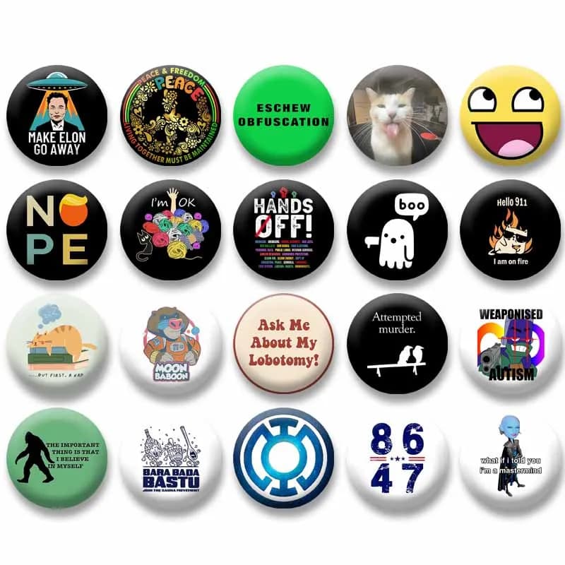 Collezione Emote: Spilla EPIC FACE con Scritta 'Attempato di Uccidere', Distintivo Divertente a Cartone Animato, Accessori Fai da Te per Abbigliamento, Borse e Gioielli