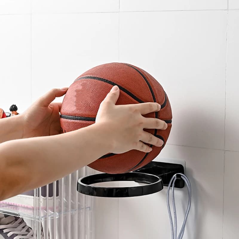Scaffale portaoggetti da basket a parete espositore da calcio multiuso in plastica supporto per palline salvaspazio soggiorno Decor
