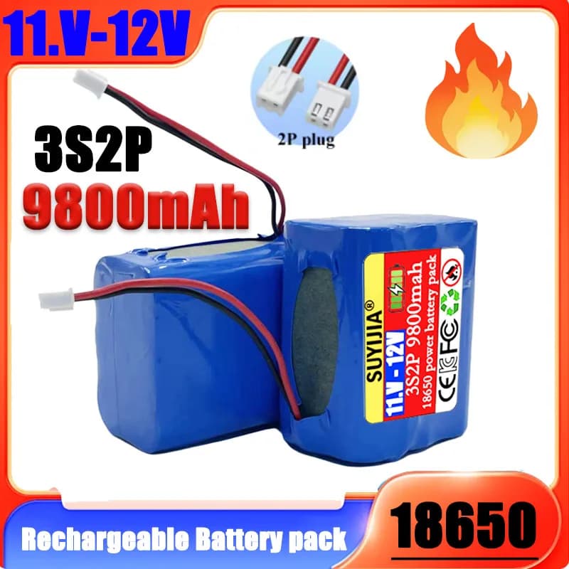 Nuova batteria al litio 18650 3S2P 11.1V 9800mAh per ascensore citofono videocitofono luce di emergenza batteria di alimentazione di emergenza